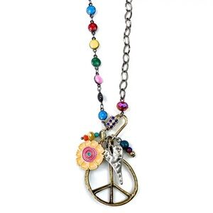 NWT Peace and boho charm necklace